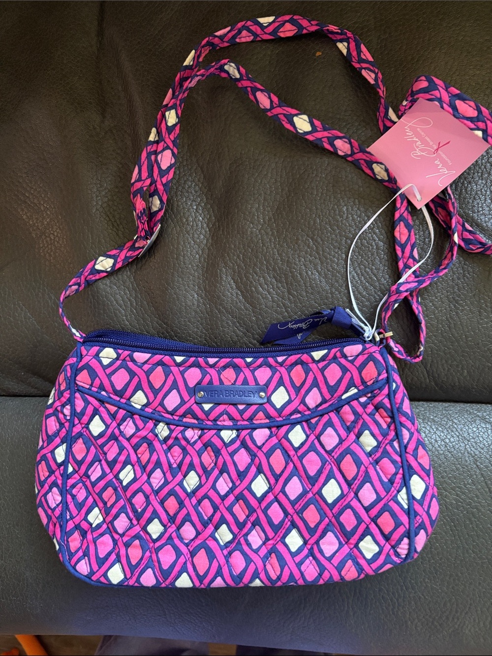 Vera Bradley little crossbody in Katalina pink diamonds